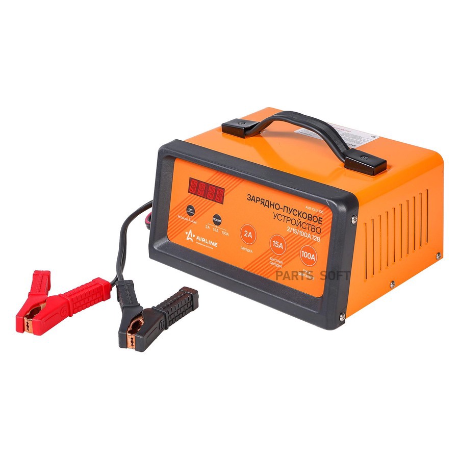 Устройство пуско-зарядное 12V 2/15/100A "AIRLINE" (LED дисплей, трансформаторное) - AIRLINE None None